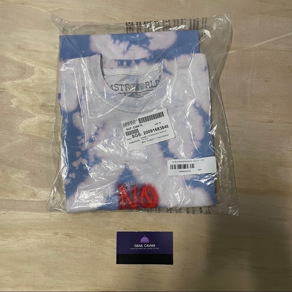 NEW - Travis Scott No Bystanders Tee Tie Dye Blue